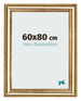 Cadre Photo 60x80cm Or Antique MDF Lazio De Face Mesure | Yourdecoration.fr