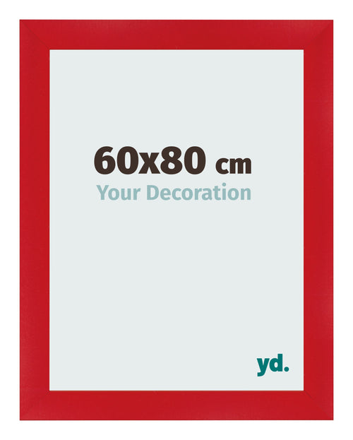 Cadre Photo 60x80cm Rouge MDF Pisa De Face Mesure | Yourdecoration.fr