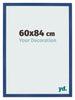 Cadre Photo 60x84 cm Bleu Fonce MDF Bologna De Face Mesure | Yourdecoration.fr