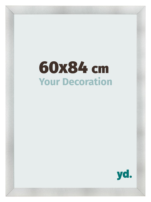 Cadre Photo 60x84cm Aluminium Brosse MDF Pisa De Face Mesure | Yourdecoration.fr