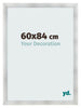 Cadre Photo 60x84cm Aluminium Brosse MDF Pisa De Face Mesure | Yourdecoration.fr