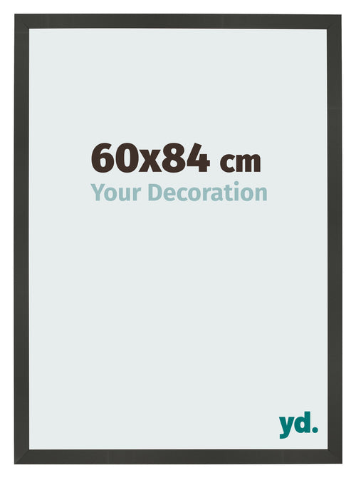 Cadre Photo 60x84cm Anthracite MDF Bologna De Face Mesure | Yourdecoration.fr