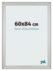 Cadre Photo 60x84cm Argent Mat MDF Lazio De Face Mesure | Yourdecoration.fr
