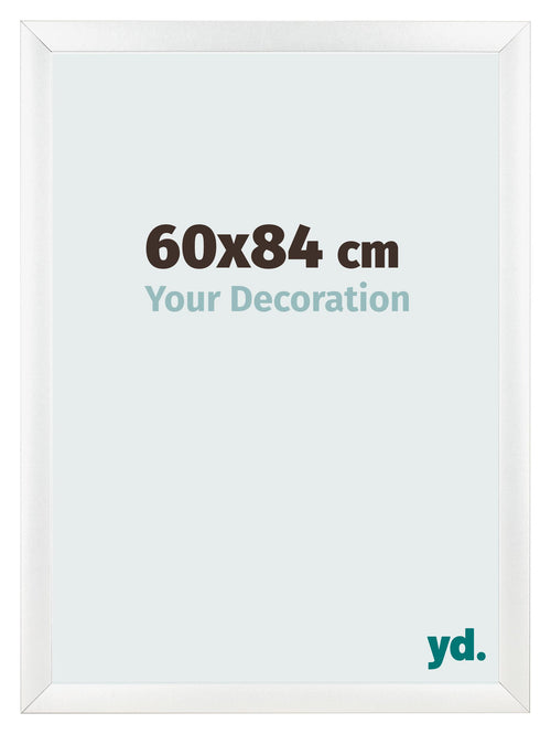 Cadre Photo 60x84cm Blanc Vintage MDF Pisa De Face Mesure | Yourdecoration.fr