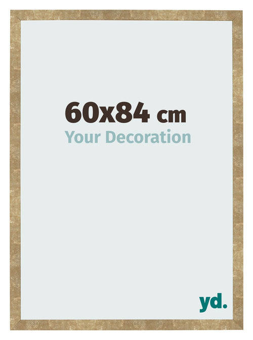 Cadre Photo 60x84cm Or Antique MDF Bologna De Face Mesure | Yourdecoration.fr