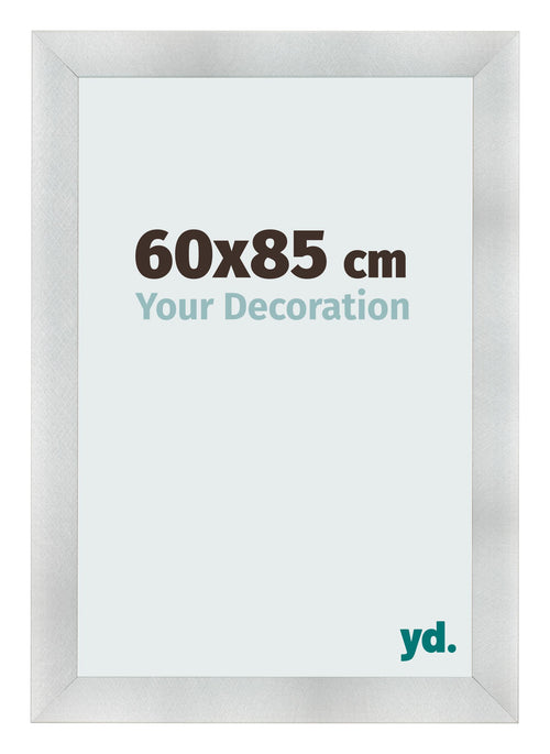 Cadre Photo 60x85cm Aluminium Brosse MDF Pisa De Face Mesure | Yourdecoration.fr