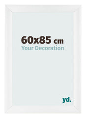 Cadre Photo 60x85cm Blanc Vintage MDF Pisa De Face Mesure | Yourdecoration.fr