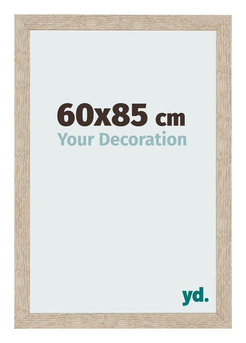 Cadre Photo 60x85cm Chêne Sonoma MDF Bologna De Face Mesure | Yourdecoration.fr