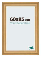 Cadre Photo 60x85cm De Pin Grain de Bois MDF Lazio De Face Mesure | Yourdecoration.fr