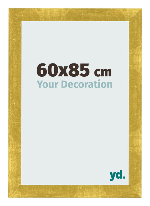 Cadre Photo 60x85cm Or Vintage MDF Pisa De Face Mesure | Yourdecoration.fr