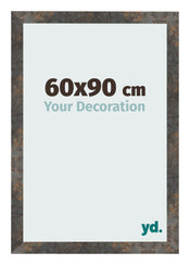 Cadre Photo 60x90 cm Metal Oxyde MDF Bologna De Face Mesure | Yourdecoration.fr
