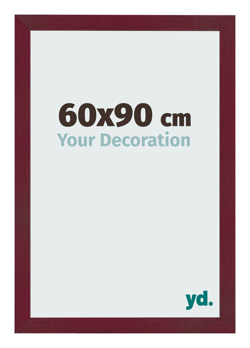 Cadre Photo 60x90 cm Vin Rouge Patine MDF Bologna De Face Mesure | Yourdecoration.fr