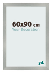 Cadre Photo 60x90cm Aluminium Brossé MDF Bologna De Face Mesure | Yourdecoration.fr