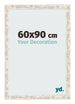 Cadre Photo 60x90cm Blanc Vintage MDF Bologna De Face Mesure | Yourdecoration.fr