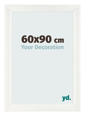 Cadre Photo 60x90cm Blanc Vintage MDF Pisa De Face Mesure | Yourdecoration.fr