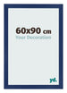 Cadre Photo 60x90cm Bleu Foncé Patiné MDF Bologna De Face Mesure | Yourdecoration.fr