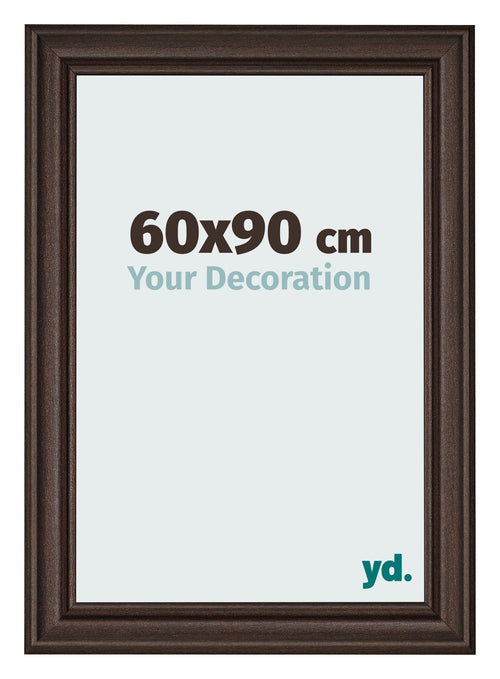 Cadre Photo 60x90cm Chene Fonce MDF Lazio De Face Mesure | Yourdecoration.fr