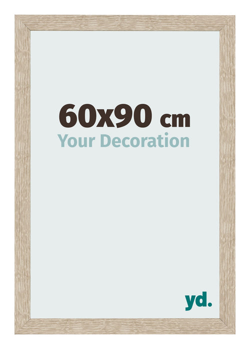 Cadre Photo 60x90cm Chêne Sonoma MDF Bologna De Face Mesure | Yourdecoration.fr