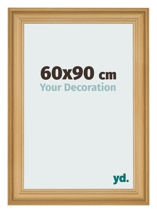 Cadre Photo 60x90cm De Pin Grain de Bois MDF Lazio De Face Mesure | Yourdecoration.fr