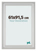 Cadre Photo 61x91 5cm Argent Mat MDF Lazio De Face Mesure | Yourdecoration.fr