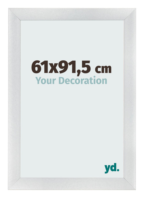 Cadre Photo 61x91 5cm Argent Noir Patine MDF Pisa De Face Mesure | Yourdecoration.fr