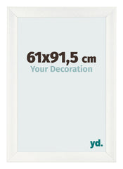 Cadre Photo 61x91 5cm Blanc Vintage MDF Pisa De Face Mesure | Yourdecoration.fr