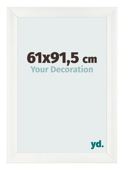 Cadre Photo 61x91 5cm Blanc Vintage MDF Pisa De Face Mesure | Yourdecoration.fr