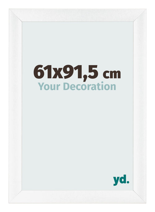 Cadre Photo 61x91 5cm Blanc Vintage MDF Pisa De Face Mesure | Yourdecoration.fr