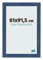 Cadre Photo 61x91 5cm Bleu Fonce Patine MDF Pisa De Face Mesure | Yourdecoration.fr