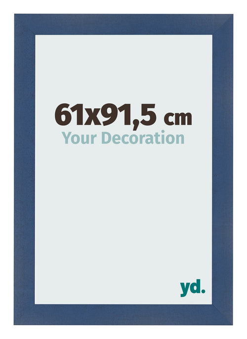 Cadre Photo 61x91 5cm Bleu Fonce Patine MDF Pisa De Face Mesure | Yourdecoration.fr