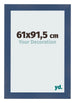 Cadre Photo 61x91 5cm Bleu Fonce Patine MDF Pisa De Face Mesure | Yourdecoration.fr