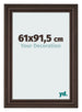 Cadre Photo 61x91 5cm Chene Fonce MDF Lazio De Face Mesure | Yourdecoration.fr