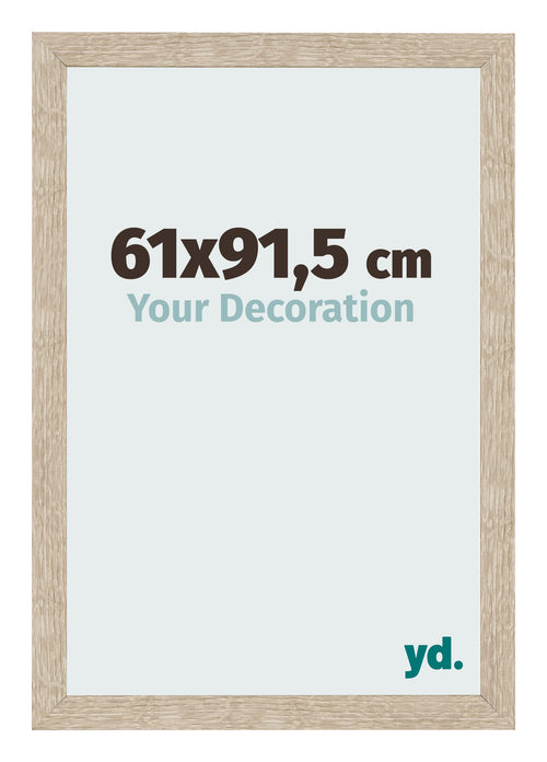 Cadre Photo 61x91 5cm Chêne Sonoma MDF Bologna De Face Mesure | Yourdecoration.fr