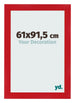 Cadre Photo 61x91 5cm Rouge MDF Pisa De Face Mesure | Yourdecoration.fr