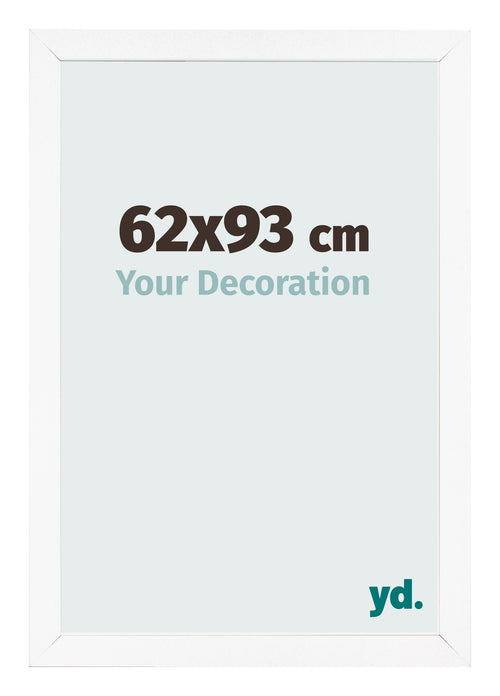 Cadre Photo 62x93 cm Blanc Mat MDF Bologna De Face Mesure | Yourdecoration.fr