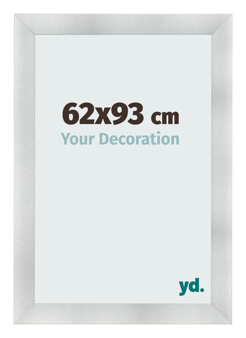 Cadre Photo 62x93cm Aluminium Brosse MDF Pisa De Face Mesure | Yourdecoration.fr