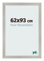 Cadre Photo 62x93cm Argent Mat MDF Bologna De Face Mesure | Yourdecoration.fr