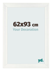 Cadre Photo 62x93cm Blanc Vintage MDF Pisa De Face Mesure | Yourdecoration.fr
