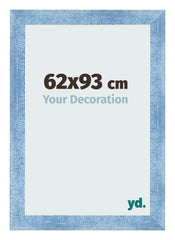 Cadre Photo 62x93cm Bleu Brillant Patine MDF Pisa De Face Mesure | Yourdecoration.fr