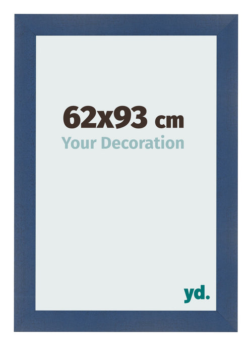 Cadre Photo 62x93cm Bleu Fonce Patine MDF Pisa De Face Mesure | Yourdecoration.fr