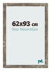 Cadre Photo 62x93cm Bleu Or Mélangé MDF Bologna De Face Mesure | Yourdecoration.fr
