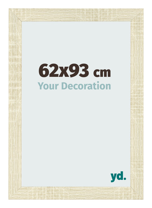 Cadre Photo 62x93cm Chene Sonoma MDF Pisa De Face Mesure | Yourdecoration.fr