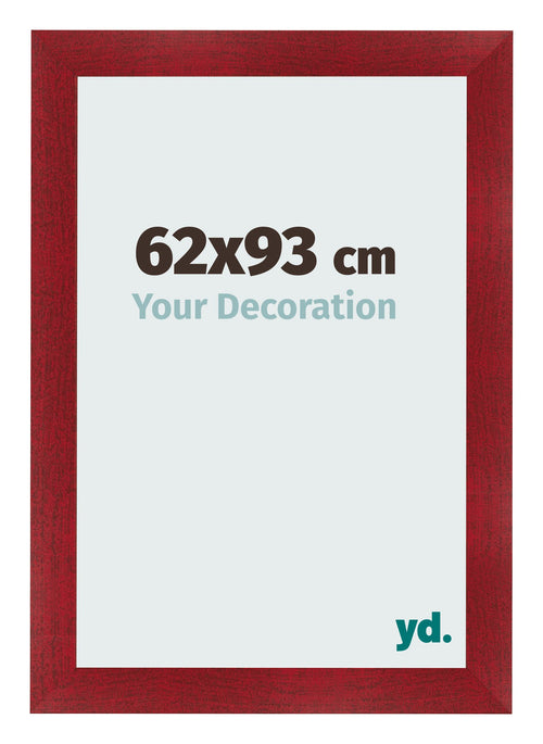 Cadre Photo 62x93cm Vin Rouge Patine MDF Pisa De Face Mesure | Yourdecoration.fr