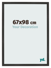 Cadre Photo 67x98 cm Noir Mat MDF Bologna De Face Mesure | Yourdecoration.fr