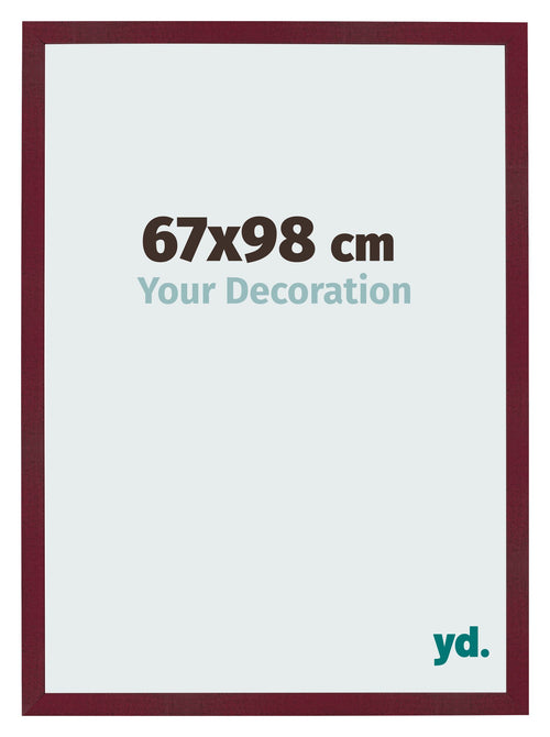 Cadre Photo 67x98 cm Vin Rouge Patine MDF Bologna De Face Mesure | Yourdecoration.fr