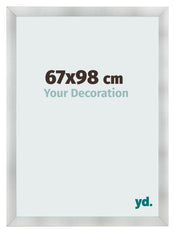 Cadre Photo 67x98cm Aluminium Brosse MDF Pisa De Face Mesure | Yourdecoration.fr