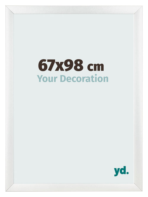 Cadre Photo 67x98cm Blanc Vintage MDF Pisa De Face Mesure | Yourdecoration.fr