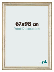 Cadre Photo 67x98cm Brillance Metallique MDF Lazio De Face Mesure | Yourdecoration.fr