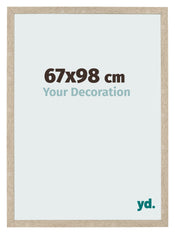 Cadre Photo 67x98cm Chêne Sonoma MDF Bologna De Face Mesure | Yourdecoration.fr