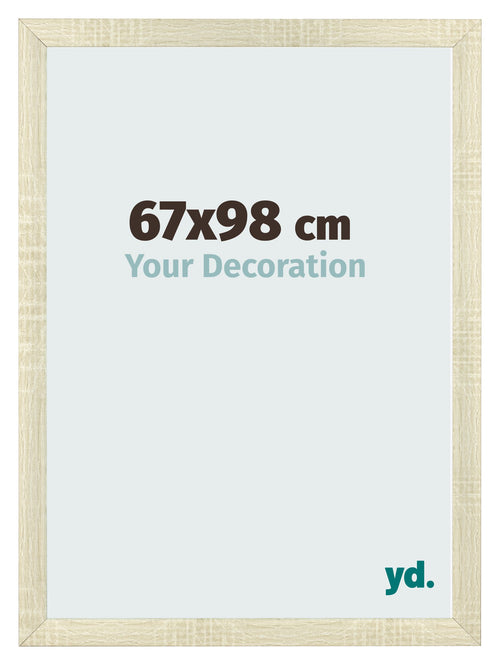 Cadre Photo 67x98cm Chene Sonoma MDF Pisa De Face Mesure | Yourdecoration.fr